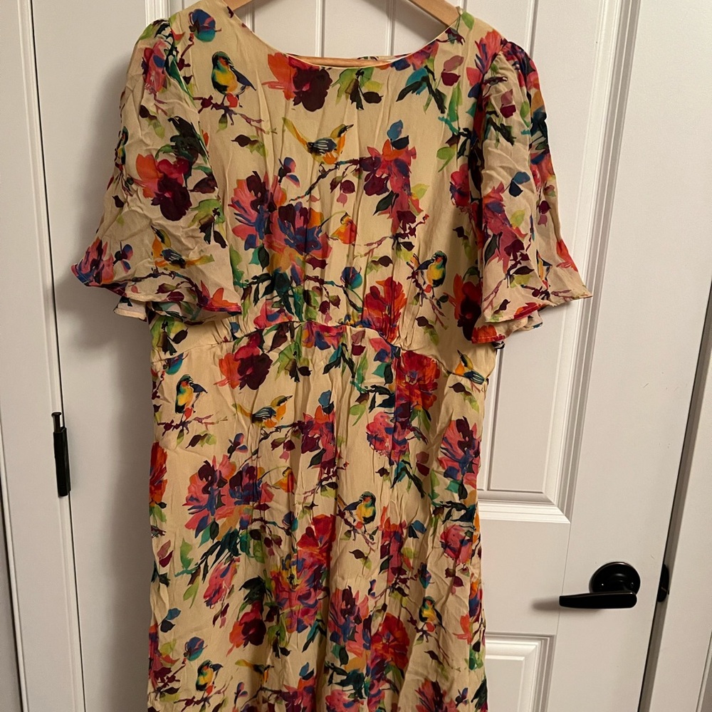 Pretty yellow floral dress by Monsoon